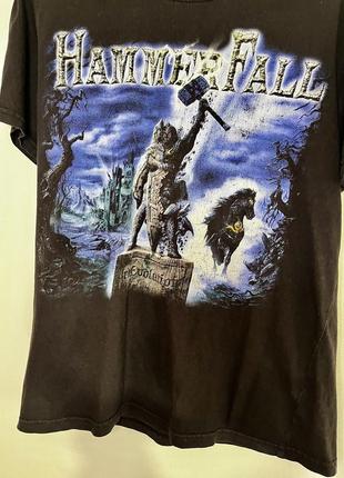 Футболка rock/metal merch рок/метал мерч hammerfall.3 фото