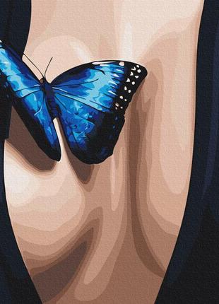 Картина за номерами 40х50 на дерев'яному підрамнику "синій трепіт" bs53938