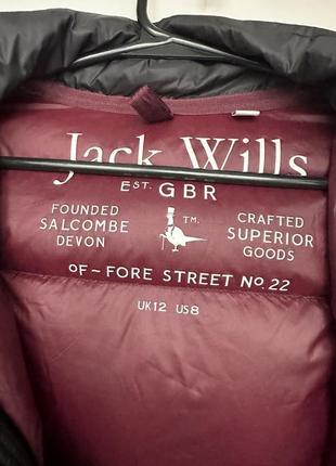 Стильный легкий невесомый фирменный теплый пуховик куртка jack wills 38/m4 фото