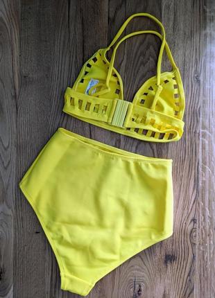 Жіночий жовтий роздільний купальник asos7 фото