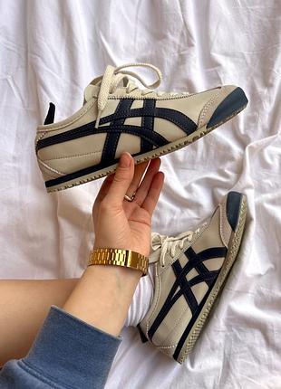Класні жіночі лімітовані кросівки asics onitsuka tiger mexico 66 birtch piacoat світло-сірі