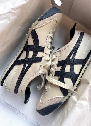 Классные женские лимитированные кроссовки asics onitsuka tiger mexico 66 birtch piacoat светло-серые2 фото