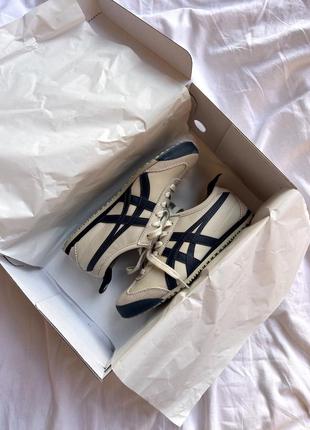 Классные женские лимитированные кроссовки asics onitsuka tiger mexico 66 birtch piacoat светло-серые9 фото