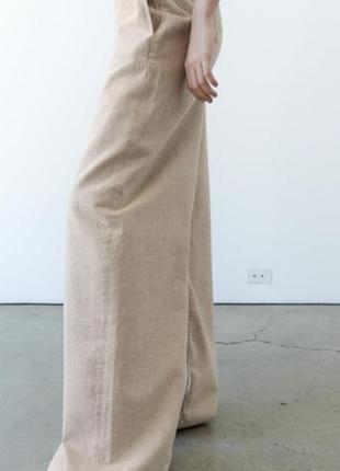 Фірмові пісочні брюки палаццо2 фото