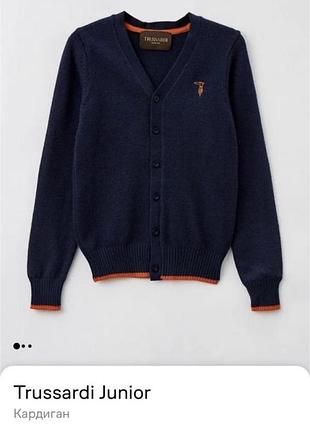 Кардиган trussardi вязаный кардиган кофта тонкой вязки