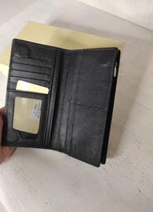 Кожаное портмоне мужское  black2 фото