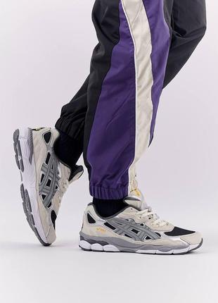 Мужские замшевые сетка кроссовки asics gel - nyc gray silver, мужские кеды асикс серые. мужская обувь