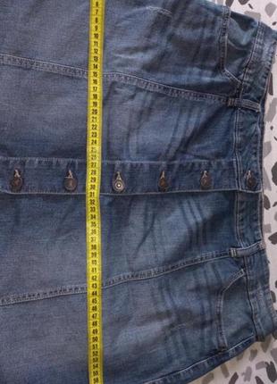 Нова синя базова джинсова міні спідниця uk 18 eu 46 великого розміру7 фото