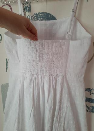 Нове плаття-сарафан білосніжне міді gap 100% хлопок6 фото