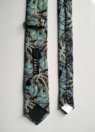 Краватка галстук вузька topman з листям2 фото