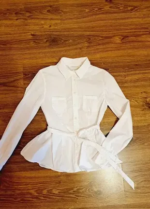 Шикарная белая рубашка maxmara, размер xs-s.