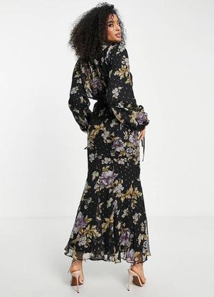 Платье с драпировкой и высоким воротником asos design2 фото