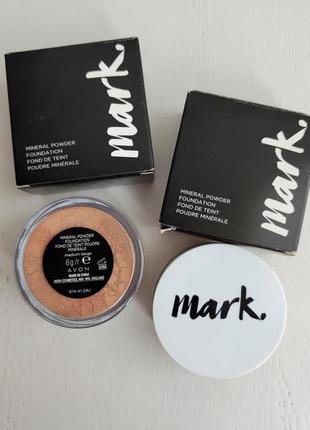 Минеральная рассыпчатая пудра бля лица эйвон марк avon mark medium beige mineral power