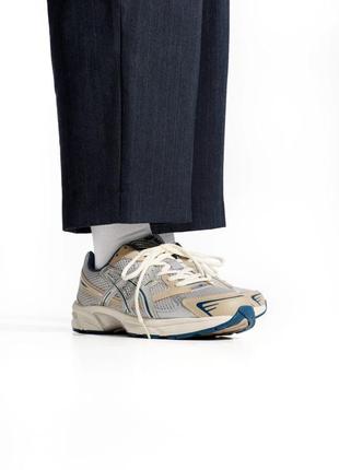 Asics gel-1130 кросівки чоловічі жіночі демі з сіткою весна осінь бежеві срібні сріблясті 🔝 мужские женские кроссовки топ качество беж серебряные5 фото