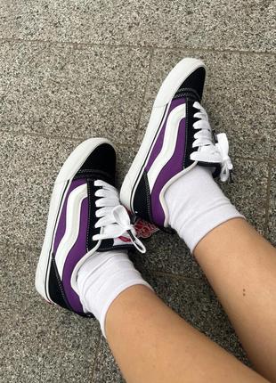 Крутые женские и мужские кеды vans knu skool purple фиолетовые3 фото