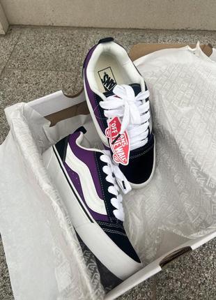 Крутые женские и мужские кеды vans knu skool purple фиолетовые5 фото