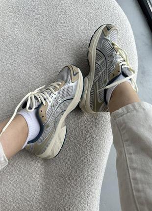 Asics gel-1130 кросівки чоловічі жіночі демі з сіткою весна осінь бежеві срібні сріблясті 🔝 мужские женские кроссовки топ качество беж серебряные9 фото