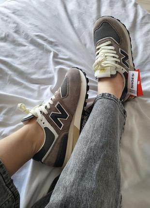 Кросівки new balance 574 brown7 фото