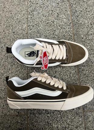 Стильні чоловічі кеди vans knu skool khaki хакі