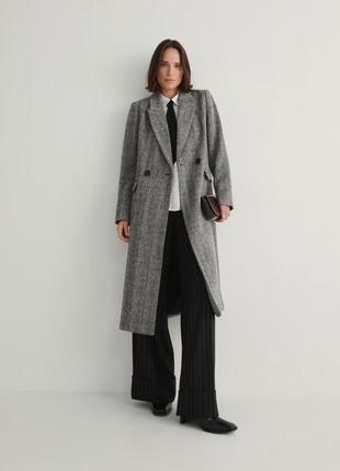 Жіноче ділове пальто з високим вмістом вовни преміум якість