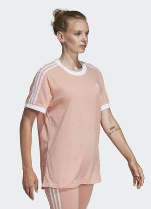 Футболка спортивна хлопкова персикового кольору adidas originals 38/m