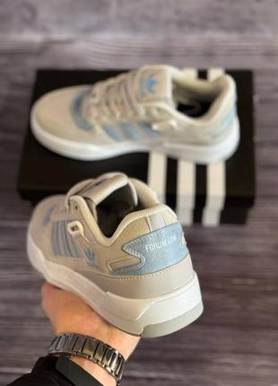 Кросівки чоловічі, adidas forum low grey light blue5 фото