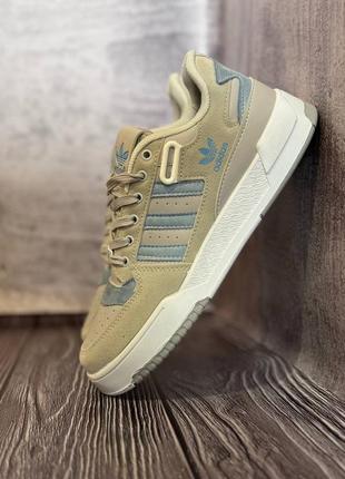 Кросівки чоловічі, adidas forum low grey light blue2 фото