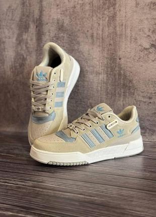 Кросівки чоловічі, adidas forum low grey light blue4 фото