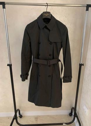 Темно серый тренч massimo dutti плащ пальто
