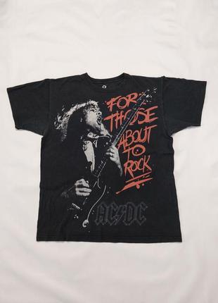 Футболка мерч vintage 2004 ac/dc for those about to rock t-shirt liquid blue