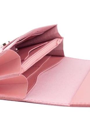 Жіночий великий гаманець портмоне рожеве шкіряне «safo»9 фото