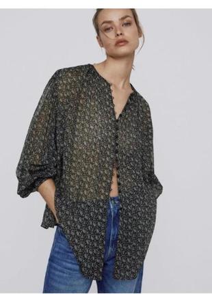 Блуза zara/об'ємна блузка