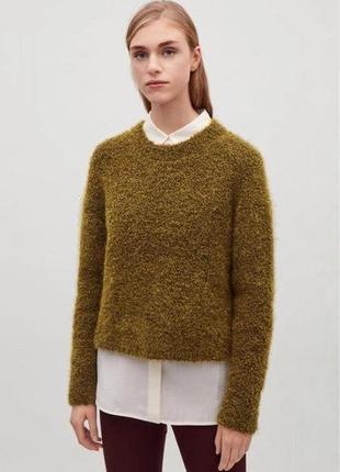 Cos теплый свитер махеровый кардиган шерстяной джемпер оригинал!