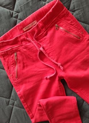 Червоні терті джинси2 фото