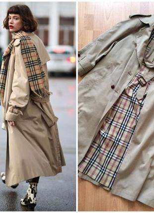 Качественный красивый плащ в стиле burberry