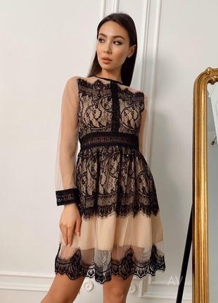 Шикарное платье сетка кружевное