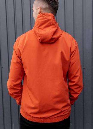 Весняна помаранчева вітровка nike з капюшоном найк куртка3 фото