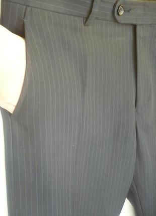Шкільні штани в смужку на хлопчика 13-14 років р. 38-у складі шерсть