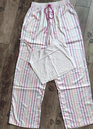 Victoria´s victorias secret виктория сикрет сатиновая пижама тройка 3-piece satin pajama set4 фото