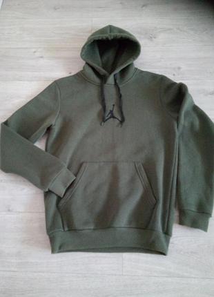 Красивая теплая кофта - худи на флисе, на парня 12-13 лет