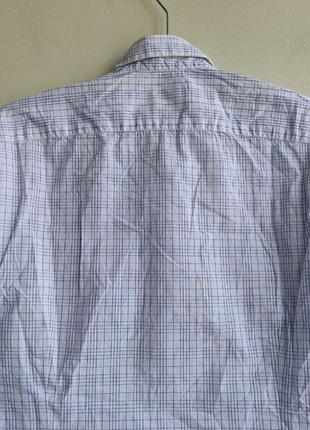 Легкая мужская рубашка в клетку slim fit scotch&soda amsterdam couture2 фото