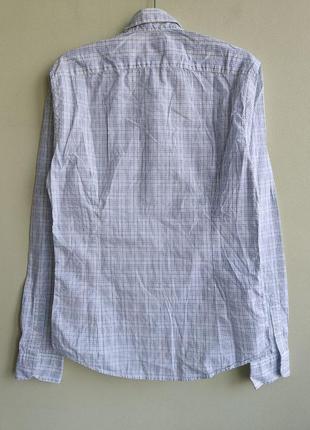 Легкая мужская рубашка в клетку slim fit scotch&soda amsterdam couture3 фото