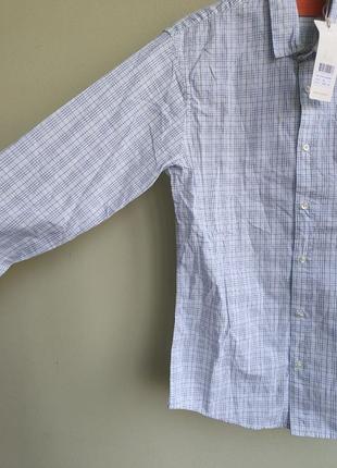 Легкая мужская рубашка в клетку slim fit scotch&soda amsterdam couture4 фото