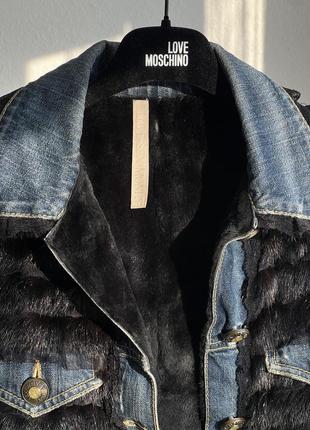 Куртка натуральне хутро комбінована з джинсовою тканиною.8 фото