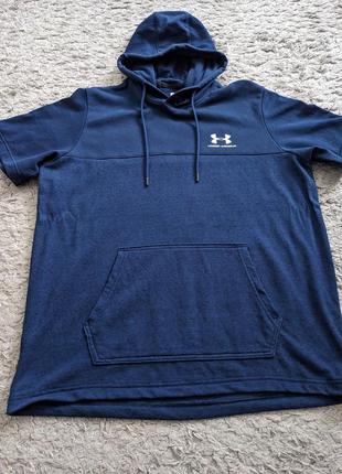 Худі  трикотажне з коротким рукавом  under armour, size xl/l, плечі 47 підпахви 62 довжина 774 фото