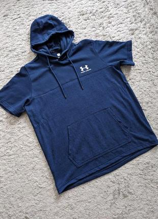 Худі  трикотажне з коротким рукавом  under armour, size xl/l, плечі 47 підпахви 62 довжина 773 фото