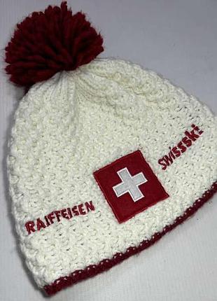 Шапка swiss ski, germany, внутри флис, 56-62 р, как новая!