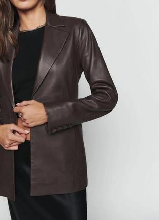 Шкіряний жакет ,пиджак в стилі massimo dutti2 фото