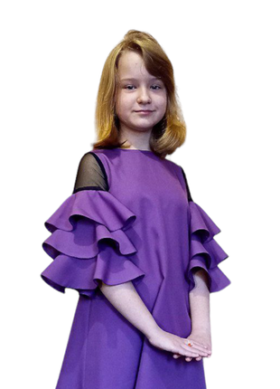 Екслюзивна дитяча-підліткова сукня з воланами.опт/роздріб4 фото
