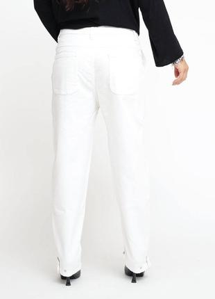 Жіночі джинчи kontatto білий колір, в стилі мом, розмір s4 фото